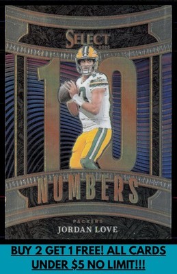 Jordan Love 2025 Panini Select #7 Select Numbers