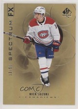 2020-21 SP Authentic Bounty Spectrum FX Gold 13/50 Nick Suzuki #S-12 0c3