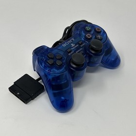 OEM Playstation 2 PS2 Dualshock 2 Controller SCPH-10010 Translucent Blue