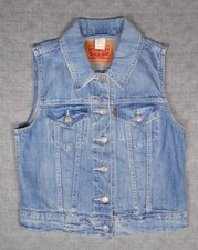 Levi s Women s Denim Jeans Button-Up Vest Size Small