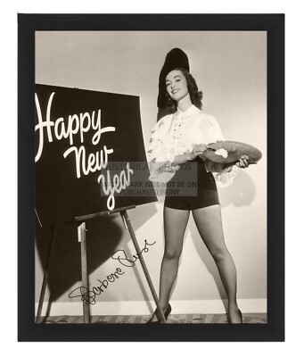 BARBARA RUSH SEXY CELEBRITY HAPPY NEW YEAR AUTOGRAPHED 8X10 PHOTO FRAMED REPRINT