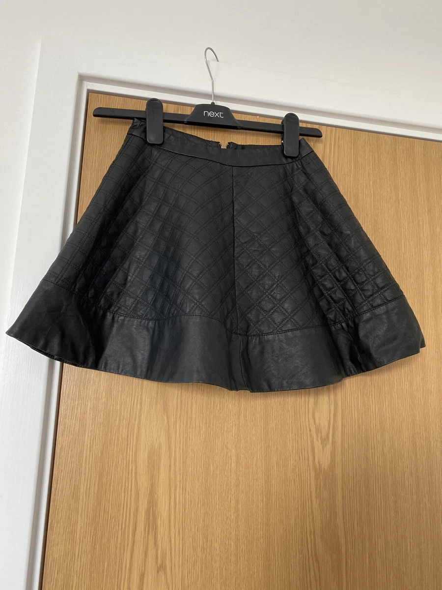 Faux leather mini skirt topshop top