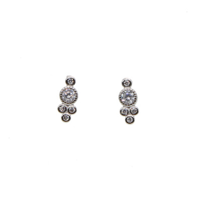 Tiny Dainty Minimalist Stud Earrings gold silver tragus cartilage small studs