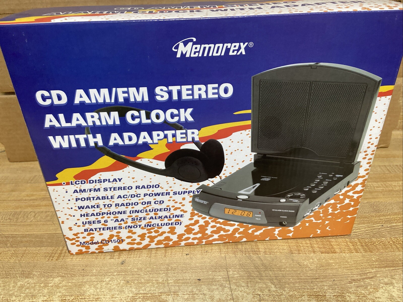 New In The Box Memorex CD1501 Portable Radio CD Player Alarm AM/FM