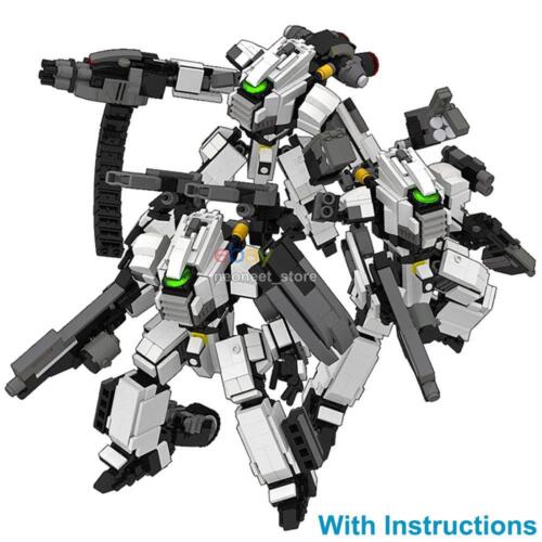 MOC Wojskowy Mech Robot Android Armia Rakieta Karabin maszynowy Broń Model Zestaw - Zdjęcie 1 z 26
