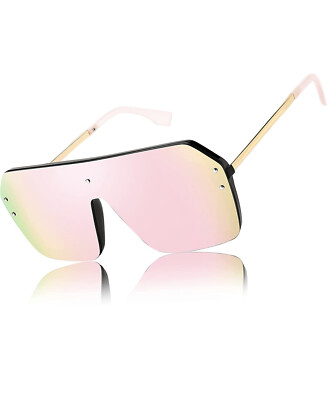 Oversized Punk One Piece Sunglasses Women Men Trends Sun Glasses Female Luxury