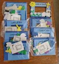 NEW Lamb Of God Easter Foam Picture Frame Church Sunday School Craft