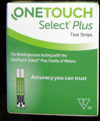1 x BOX ONETOUCH SELECT PLUS INSGESAMT 50 ZUCKER TESTSTREIFEN adz1d