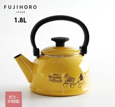 Disney Winnie the Pooh enamel tea pot kettle 1.8 L kitchen Fuji Horo