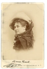 Vintage Cabinet Card Minnie Hauk operatic first dramatic soprano Opera Singer