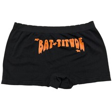 NWT TORRID Boyshort Pantie 00X-0X-1X-2X-3X-4X Halloween Black Orange BAT TITUDE