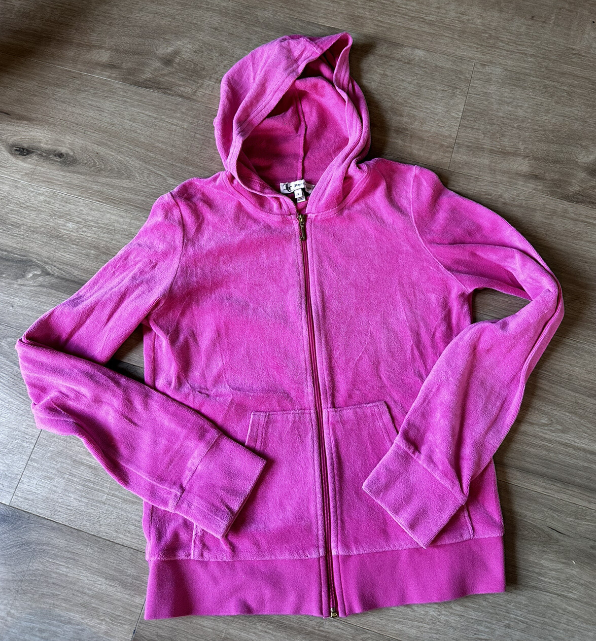 Juicy Couture Velvet Track Jacket Size Small S Pink Gem