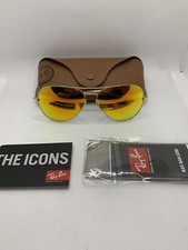 Ray-Ban Aviator Sunglasses RB3025 58-14mm Gold frame/Orange Flash
