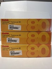 Kodak Set Of 3 Carousel Transvue 80 Slide Tray B80T CAT 104 6093 1990 VTG USA