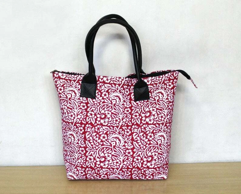 Floral Hand Bag, Tote Bags, Modern Bag, Simple Handbags, Shoulder Shopping  Bags