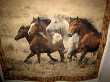 HANDMADE QUILT MUST SEE ONE OF A KIND BEAUTIFUL Horse Baby Blanket