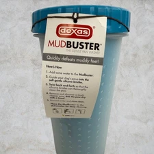 Dexas MudBuster Portable Dog Paw Washer/ Paw Cleaner Blue Medium New.