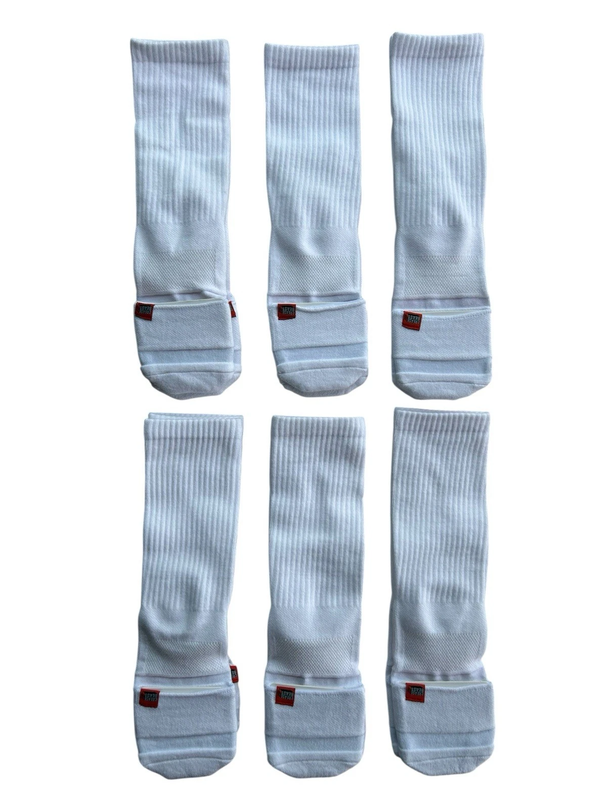 NEW Crease Beast w/ Crease Protector Pocket Crew Socks 6 Pairs NO INSERTS