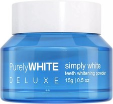 Purely WHITE DELUXE Teeth Whitening Powders,Instant Whitening and Stain Removal
