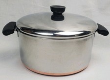 Vintage Revere Ware 1801 Copper Clad 4.5 Quart 4.5 L Stock Pot Riverside, Cal