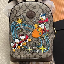 Extreme Gucci 552884 Disney Donald Duck Backpack Leather Brown