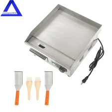 Commercial Electric Griddle 14"Countertop Griddle Grill Flat Top Grill 1500W