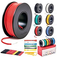 22 AWG Stranded Wire Kit   Silicone Coated Copper Wires 22 Gauge Pre 6 Colors