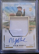 2025 PANINI BOYS OF SUMMER NICK YORKE RC PATCH/AUTO SP#19/99 PITTSBURGH PIRATES