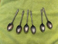 Antique Set Of 6 Apostle Tea Spoons 