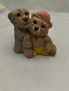 Soft Coated Wheaten Terrier  Shaggy Pup And Teddy Stone Critters Figurine SC-278