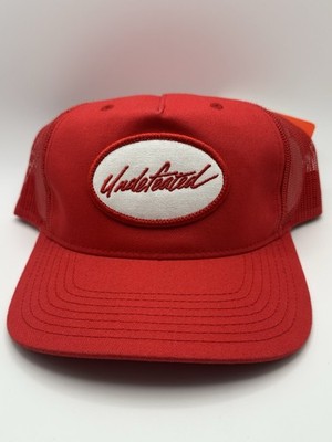 Undefeated Sample Hat  SnapBack Trucker Hat Red And White NWT