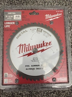 Milwaukee 48-40-4235 7-1/4'' 48 T Metal Cutting Circular Saw Blade