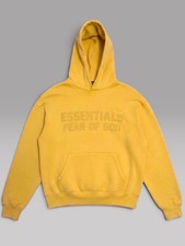 Fear of God Essentials Pullover Hoodie Amber / Yellow kids Size 6/7 Sweatshirt