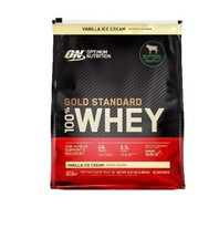 Optimum Nutrition Gold Standard 100 Whey Protein Powder, Vanilla Ice Cream, 5.4