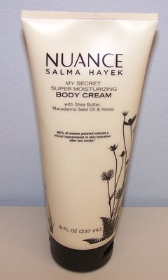 Nuance Salma Hayek My Secret Super Moisturizing Body Cream 8 FL Oz 237 ML New