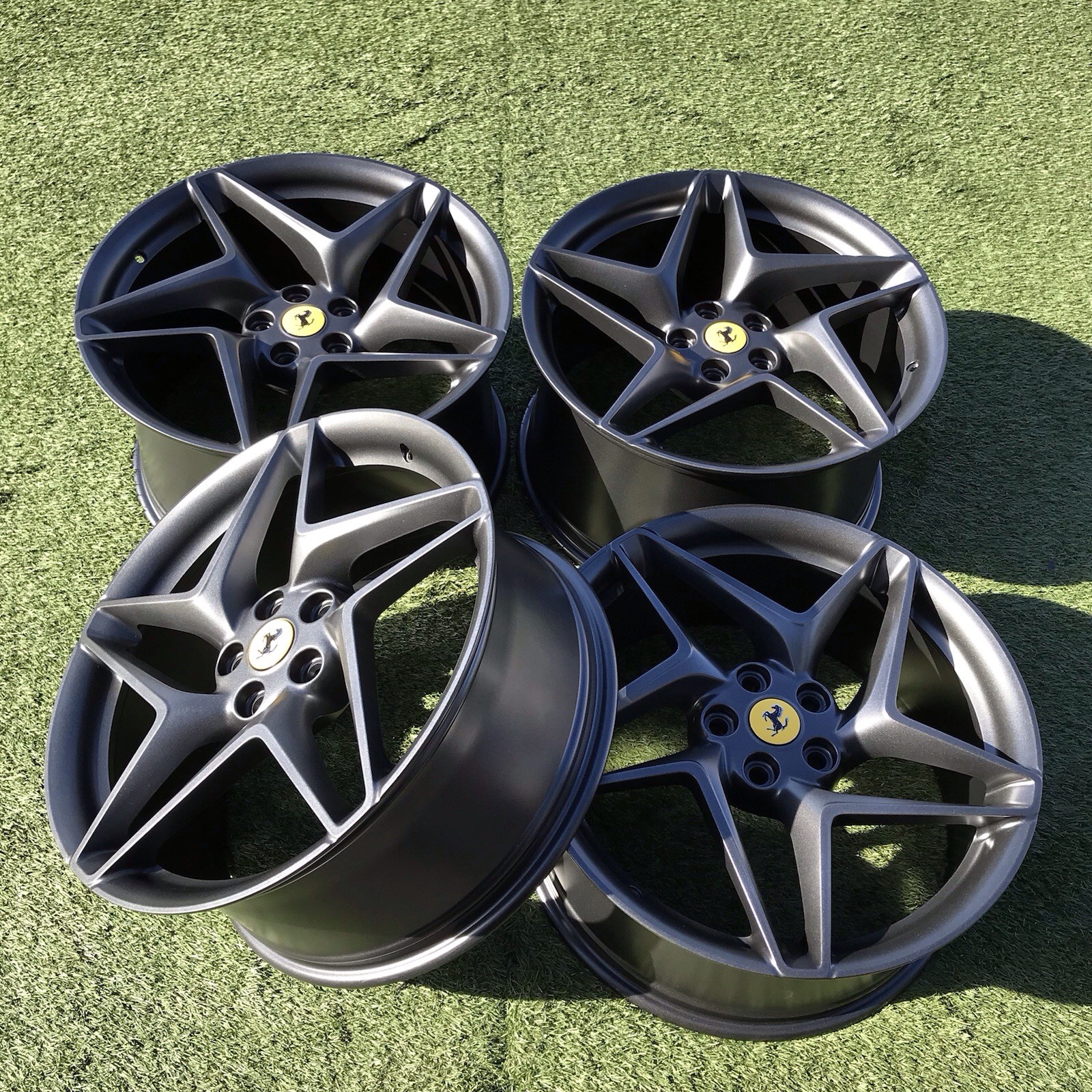 20 FERRARI F8 RIMS WHEELS TRIBUTO OEM FACTORY RIMS GRAY 861252 861242