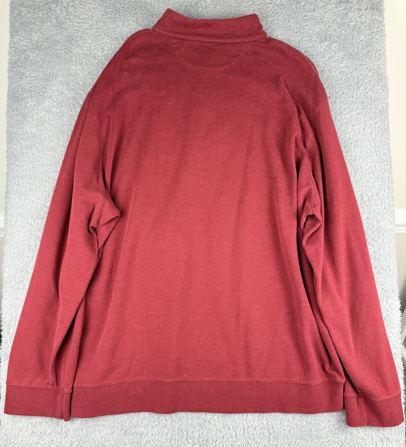 Polo Ralph Lauren Felpa Uomo 2XL Rosso 1 4 Zip Preppy Pony Pullover Cotone