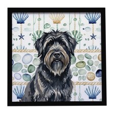 Bouvier des Flandres Côte Mer Verre Cadre Métal Estampe WDK6933MFP88