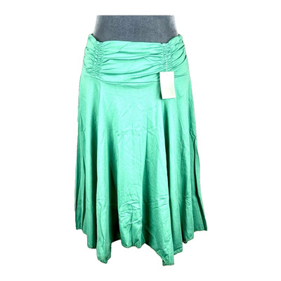 Midi Skirt Large Turquoise Green 100% Cotton Sport Lite Active Wear M&L