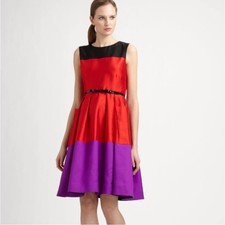 NWT Kate Spade Fit and Flare Colorblock Dress Sz 14 Zahara in play the wild card
