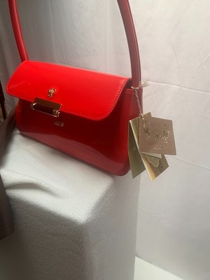 Pratesi Firenze NWT Luxury Leather Purse - Gorgeous Red!