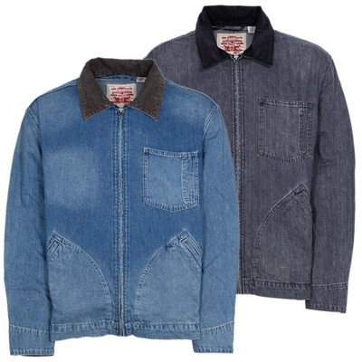Levi`s Jeansjacke Herren Denim Blau Grau Größe XL