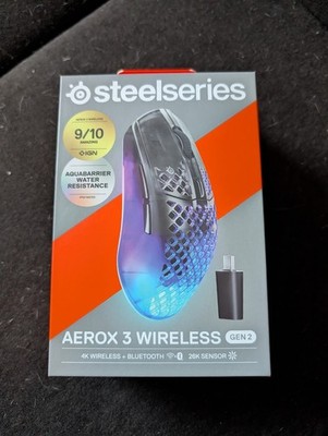 Steelseries Aerox 3 Wireless Gen 2   Ultraleichte 68-G-Gaming-Maus, 4K-Polling,