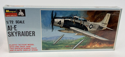 Monogram AI-E Skyraider Plane With Display PA146 Model Kit *Sealed* 1:72 Scale