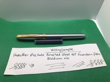 Sheaffer Prelude Brushed Steel GT Fountain Pen with Cartridge