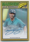 JULIO RODRIGUEZ 2022 TOPPS CHROME RC EMPLOYEE 1977 GOLD AUTOGRAPH SP AUTO #04/20