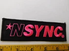 NSYNC BOY  BAND VINTAGE PATCH PINK HAT BADGE SCONCERT FAN SOUVENIR