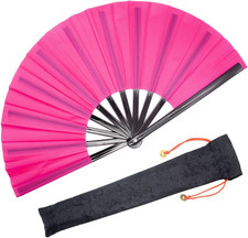 Large Rave Clack Fan for Line Dancing - Boots on the Ground Folding Hand Fan - F