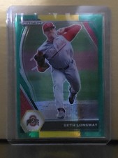 2021 Panini Prizm Draft Picks - Seth Lonsway #PDP176 Green & Yellow Hyper Prizm