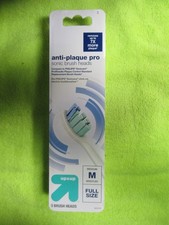 Up  Up Ant-Plaque Pro Sonic Brush Heads Medium Bristles Full Size LOT OF 2